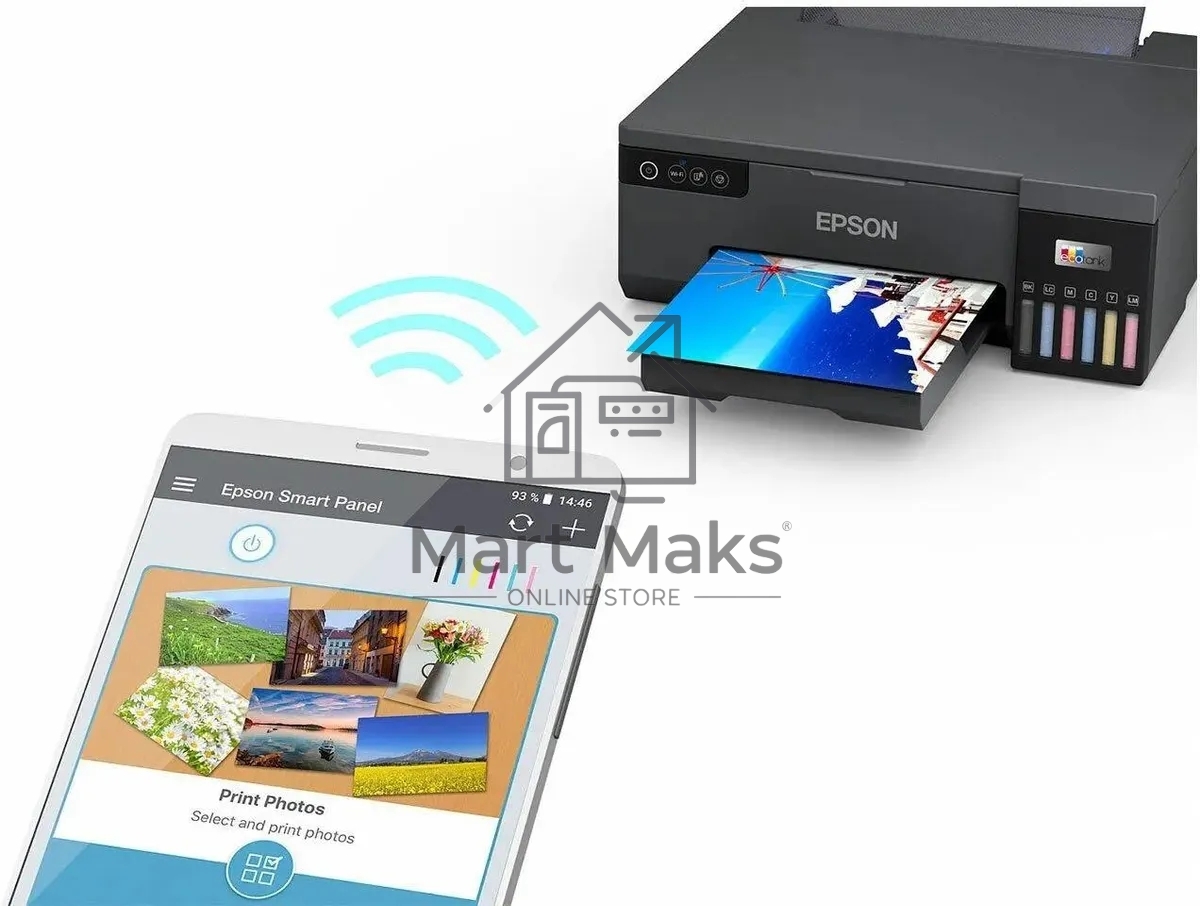 Принтер струйный Epson L8050 (C11CK37405/C11CK37402/C11CK37504/C11CK37507/C11CK37506), A4, цветное, печ. до 8 стр/мин., 1440 x 5760 dpi, USB, Wi-Fi