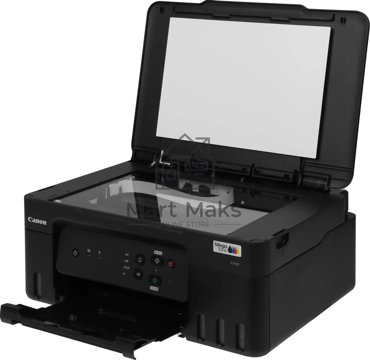 МФУ струйный Canon PIXMA G3430 (5989C009), A4, цветное, печ. 11 стр/мин. (ч/б) 6 стр/мин. (цвет), скан. до 3.16 стр/мин., 4800 x 1200 dpi (печать) 600x1200dpi (скан.), USB, Wi-Fi, Air Print, Mopria