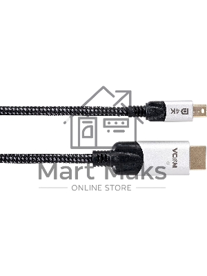 Кабель-переходник miniDisplayPort M-> HDMI M 4K@60Hz 1,5 м VCOM