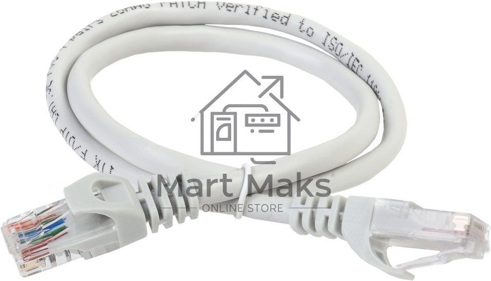 Коммутационный шнур ITK PC01-C5EU-02M (патч-корд), кат.5Е UTP, 0,2м, серый