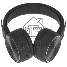 Беспроводные/проводные наушники Digma BT-16 черный, накладные, Bluetooth + проводной, складная конструкция, до 10 ч