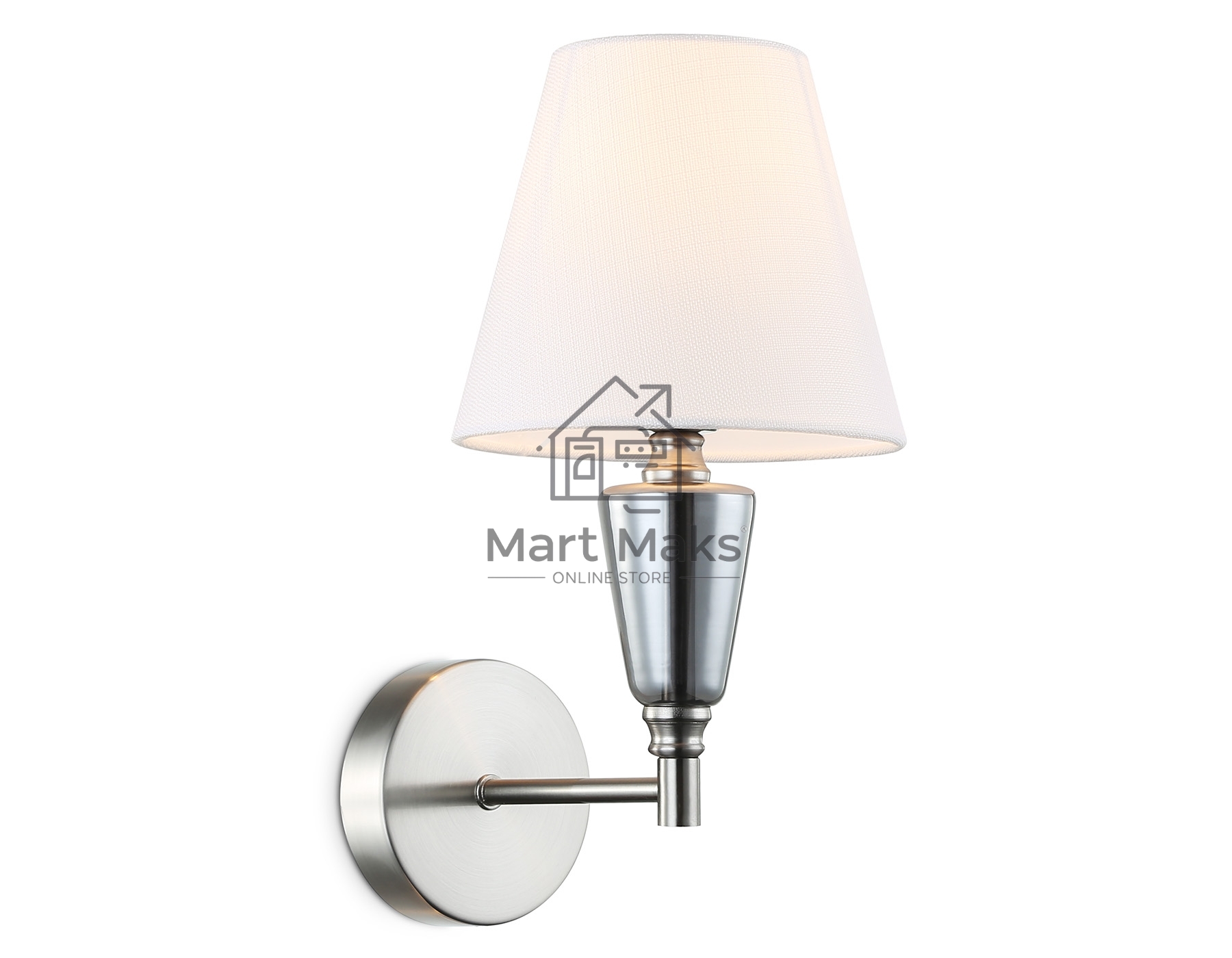 Настенный светильник Ambrella light LH75259 SN/FR сатин никель/белый матовый E14 max 40W 210*160*325