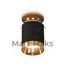 Светильник Ambrella Light XS6302160 SBK/PYG черный песок/золото желтое полированное MR16 GU5.3 (N6905, C6302, N6134)