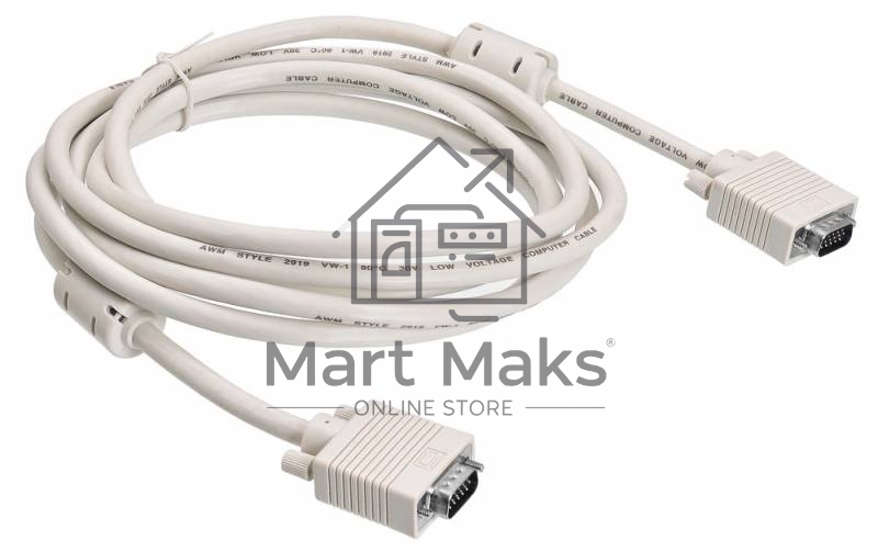 Кабель Buro CAB016S-10 VGA (m) VGA (m) 3м феррит.кольца серый
