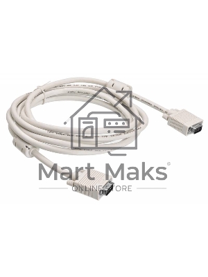 Кабель Buro CAB016S-10 VGA (m) VGA (m) 3м феррит.кольца серый