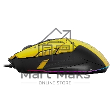 Мышь проводная A4Tech Bloody W70 Max желтый/черный, 10000 dpi, USB, кнопки - 9