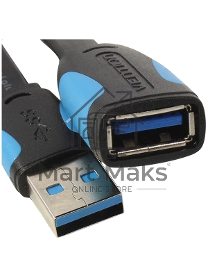 Кабель-удлинитель Vention USB 3.0 AM/AF - 2 м плоский VAS-A13-B200