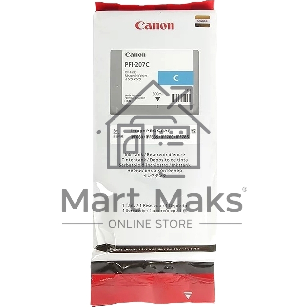 Картридж струйный Canon PFI-207 C голубой для для iPF680/685/780/785 300ml (8790B001)