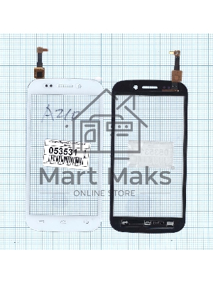 Сенсорное стекло (тачскрин) для Micromax A210 Canvas 4 белое