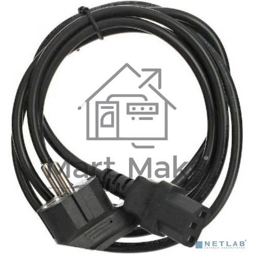 Кабель комп - розетка 220V EU (угловой) 3GX1,5mm2, 1,8m, медь, Telecom