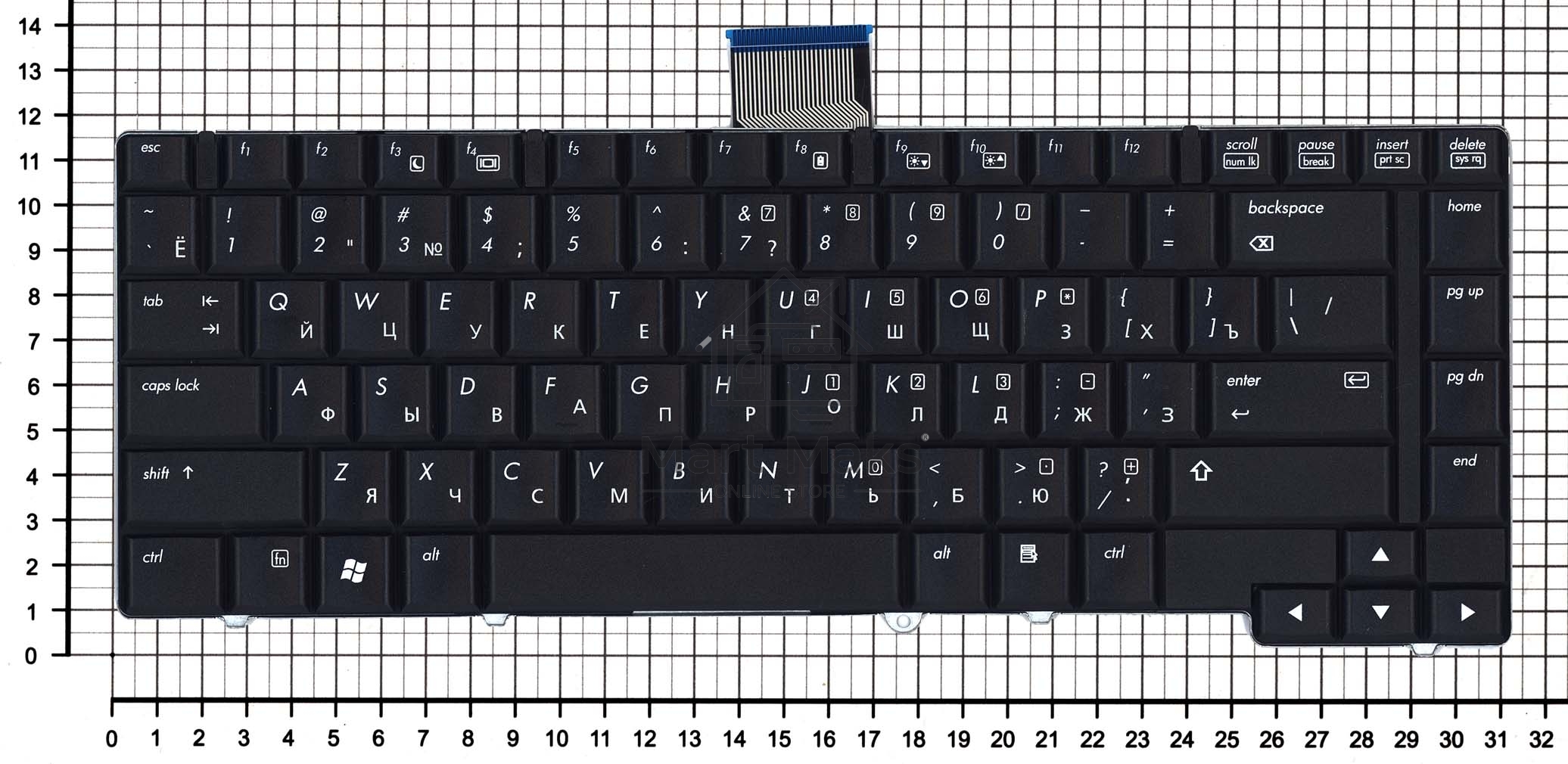 Клавиатура для ноутбука HP Elitebook 6930 6930p черная без Track Point
