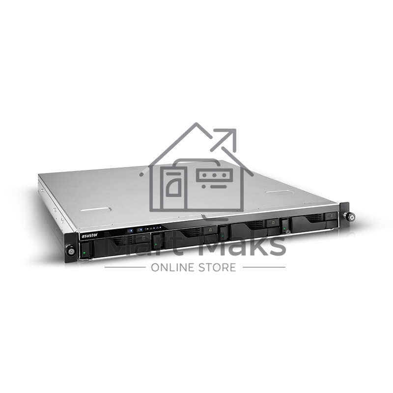 Сетевой накопитель ASUSTOR AS6504RS 4Bay/Intel Atom C3538, 2.1GHz/8GB DDR4/noHDD,LFF(HDD,SSD),/2x1GbE(LAN)/4xUSB3.2; 90IX01G0-BW3S00