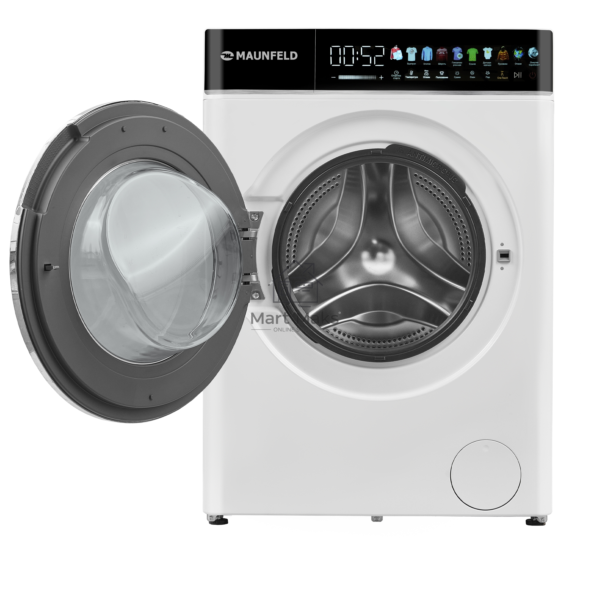 Стирально-сушильная машина Maunfeld MFWD1295WH05 белый, загрузка фронтальная 9 кг, 1200 об/мин., класс: В