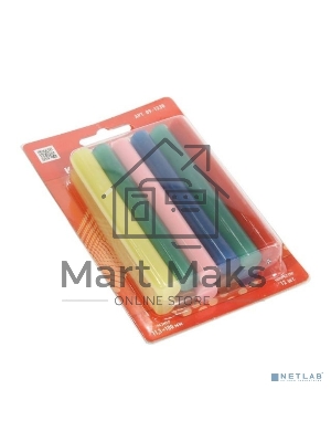 Клеевые стержни Rexant, Ø11 мм, 100 мм, цветные, 12 шт., блистер