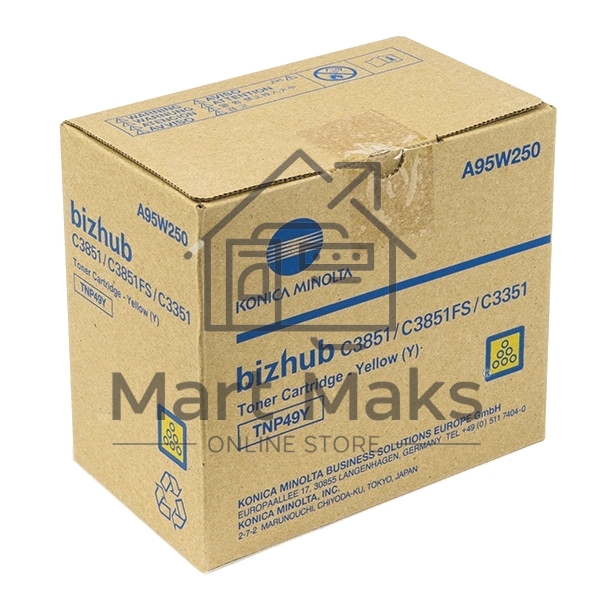 Картридж лазерный Konica-Minolta bizhub C3351/C3851 желтый TNP-49Y