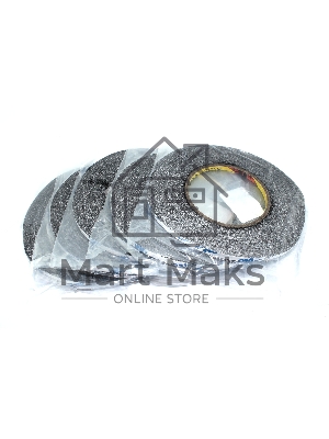 Скотч 3M двухсторонний для монтажа тачскринов, черный, ширина 5мм, длина 55м 5 шт