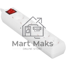 Сетевой удлинитель Buro BU-PS5.1/W 1.5 м (5 розеток) белый (пакет ПЭ)