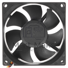Вентилятор для корпуса Gembird 80x80x25, гидрод., тихий, 3 pin/4pin Molex, провод 30 см