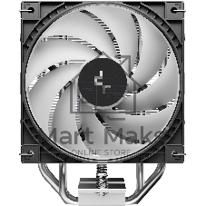 Устройство охлаждения(кулер) Deepcool AG400 G2 ARGB Soc-AM5/AM4/1200/1700/1851 серебристый/черный 4-pin 30.93dB Al+Cu 230W 641gr Ret (R-AG400-BKAMMG2-G)