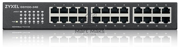 Коммутатор Zyxel GS1100-24E-EU0103F 24G неуправляемый