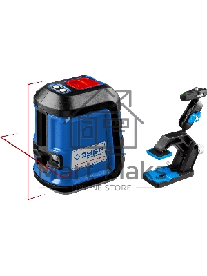 Нивелир лазерный ЗУБР КРЕСТ-15 (34902-2_z01) суперкомпакт, 15м, точн. +/-0,3 мм/м, держатель