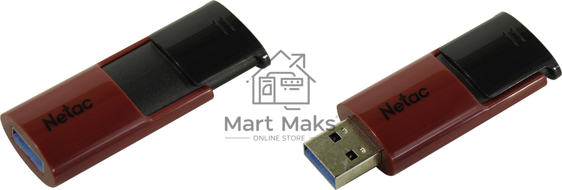 Флешка USB R/W R/W Drive Netac U182 NT03U182N-256G-30RE, USB3.0 256GB, retail version, черный/красный