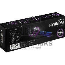 Фен-щётка Hyundai H-HB0110 синий, 1000 Вт, ионизация, 40/50 мм