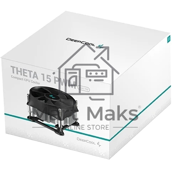 Кулер для процессора DEEPCOOL THETA 15 PWM черный, 100 мм, алюминий, 2800 об/мин, 36 дБ, 4 pin, 65 Вт, 52 мм