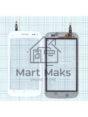 Сенсорное стекло (тачскрин) для Micromax A110Q Canvas 2 Plus белое