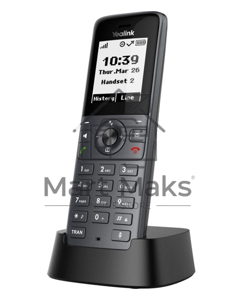 Беспроводная телефонная IP-DECT-система YEALINK W71P (база W70B+трубка W71H) до 10 SIP-аккаунтов, до 10 трубок на базу, до 20 вызовов, шт