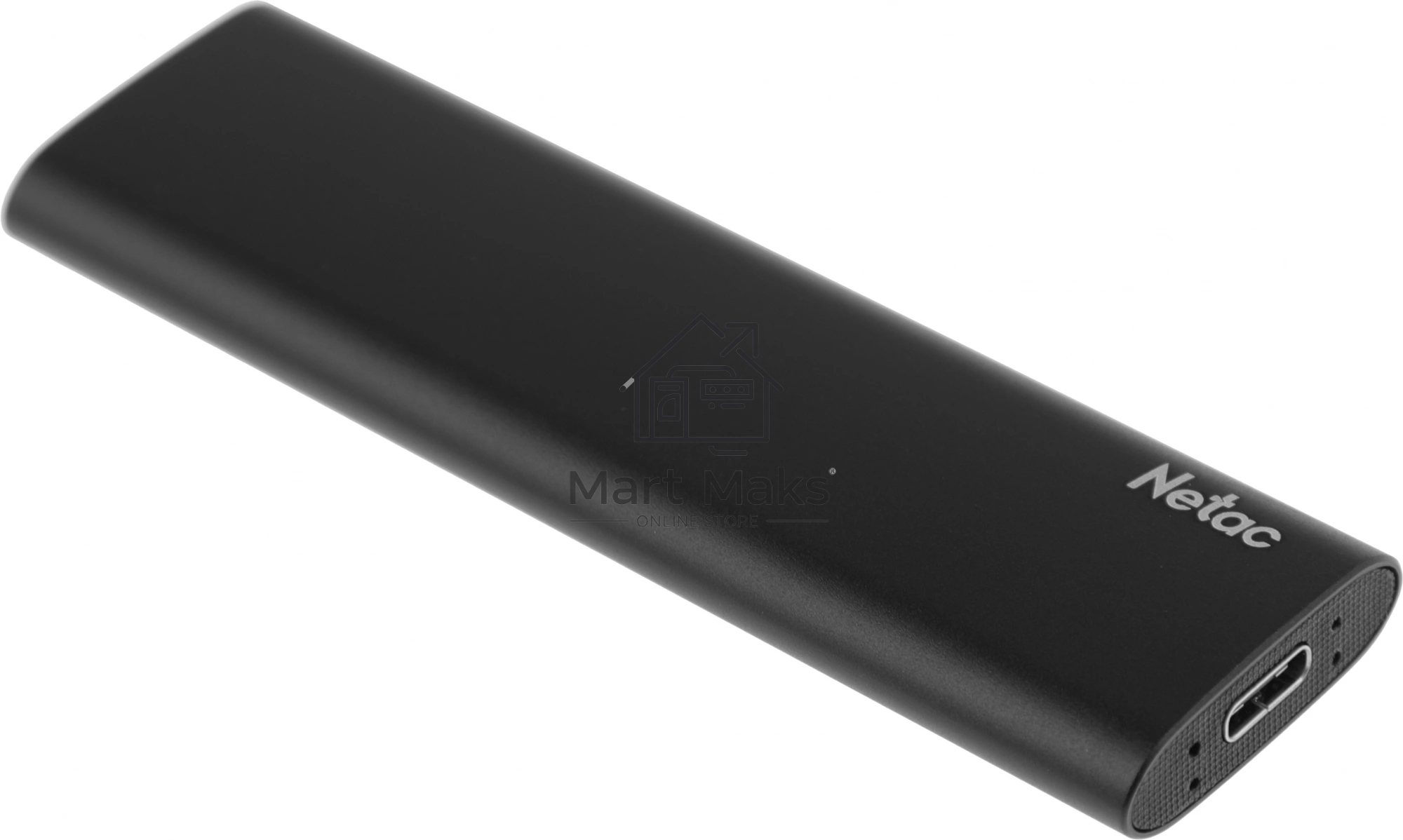 Накопитель SSD External Netac 2.0Tb Z SLIM <NT01ZSLIM-002T-32BK> (USB3.2, up to 520/480MBs, 100х29.5х9mm, Black)