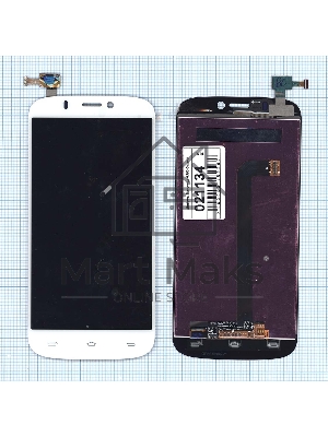 Дисплей для Micromax A300 Canvas Gold белый