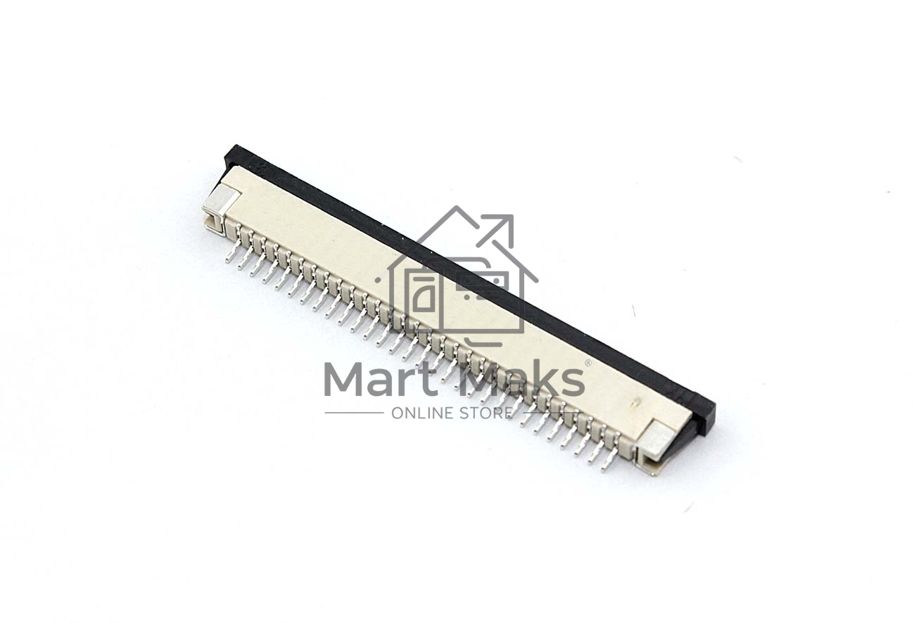 Разъем FPC Half Coverage Bottom Contact 1.0K-BX-30PWB 30 pin высота 2мм шаг 1мм