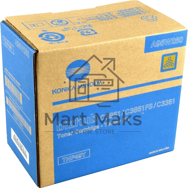Картридж лазерный Konica-Minolta bizhub C3351/C3851 желтый TNP-49Y