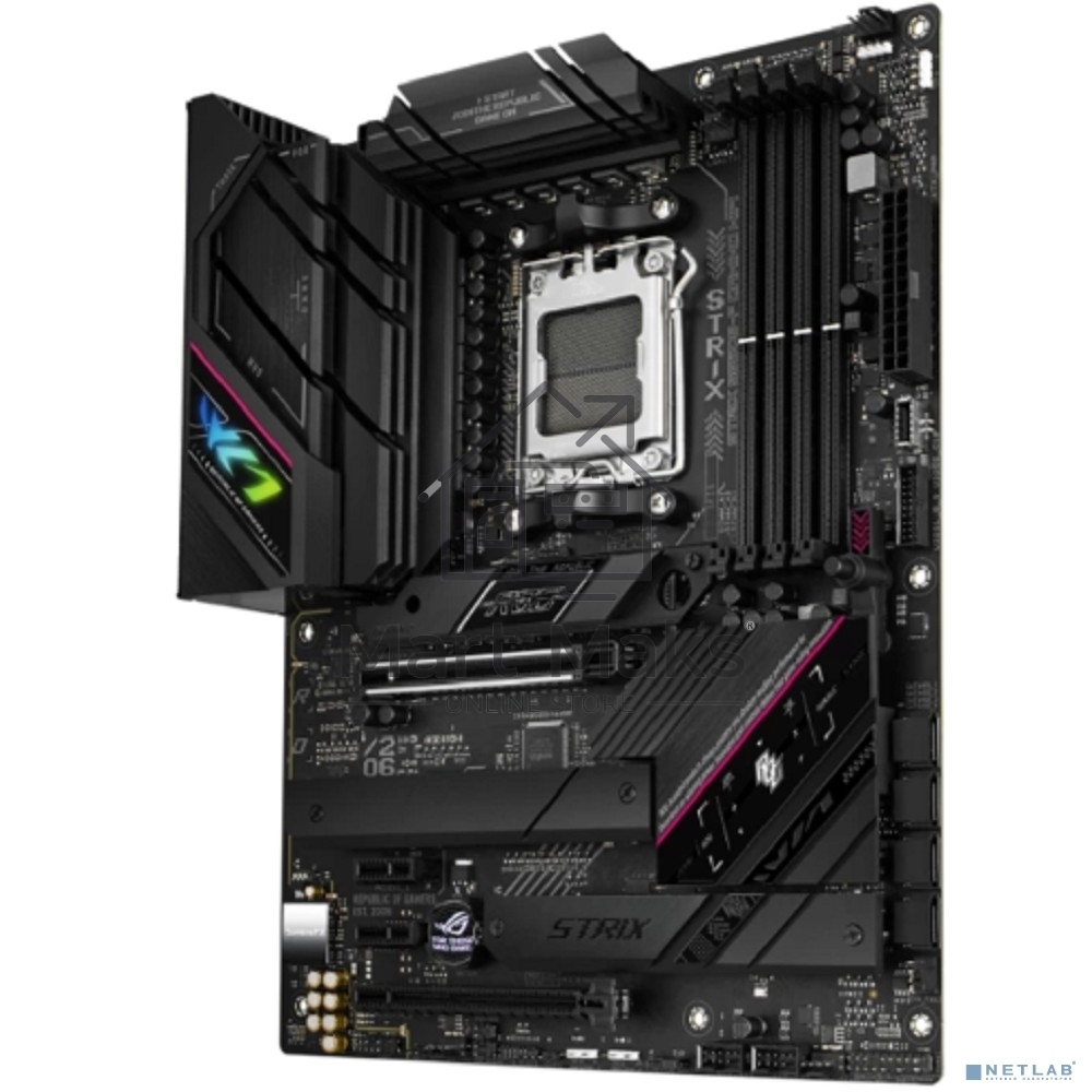 Материнская плата ASUS ROG STRIX B650E-F GAMING WIFI, AM5, AMD B650, 4xDDR5, 4xSATA, 3xM.2, 1xPCI-E 5.0 x16, 1xPCI-E 4.0 x4, 2xPCI-E x1, 1xHDMI, 1xDP, 1x 2.5Gb LAN, 4xUSB-A 2.0, 4xUSB-A 3.2 Gen 1, 2xUSB-A 3.2 Gen 2, 1xUSB-C 3.2 Gen 2, 1xUSB-C 3.2 Gen 2x2,