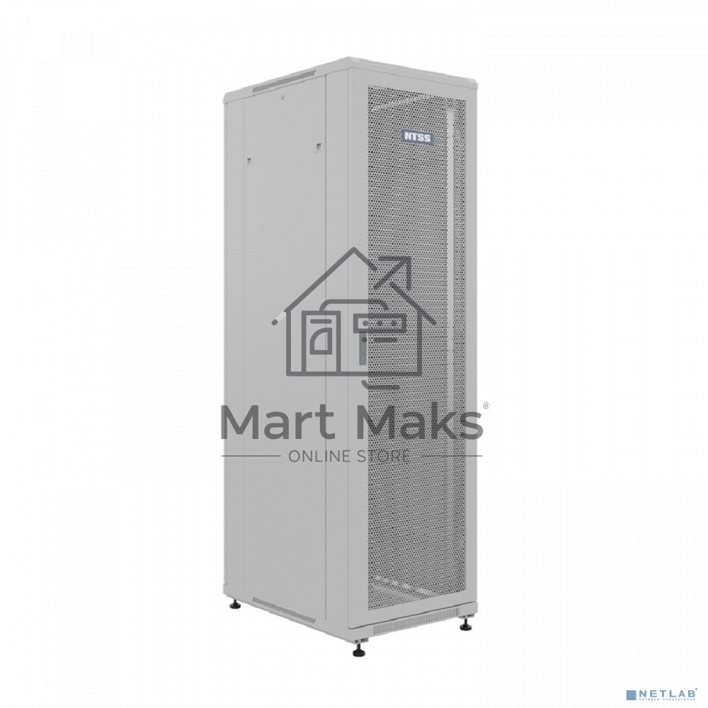 Шкаф серверный NTSS Премиум (NTSS-R22U6080PD) напольный 22U 600x800 мм пер. дв. перфор. металл 900 кг серый 710 мм 54 кг 1102 мм IP20 сталь
