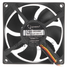 Вентилятор для корпуса Gembird 80x80x25, гидрод., тихий, 3 pin/4pin Molex, провод 30 см