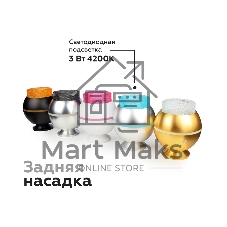 Насадка для корпуса светильника N7193 PI розовый D70*H30mm Out25mm MR16 (для корпуса светильника)