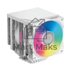 Кулер для процессора PCCooler RT720 TC ARGB WH (270W, 4-pin PWM, 157.5mm, Al/Cu, 7x6mm, ARGB, 2x120mm, 73.32CFM, 34.9dBA, 2200RPM, S: 1851/1700/1200/115X, AM5/AM4, white)