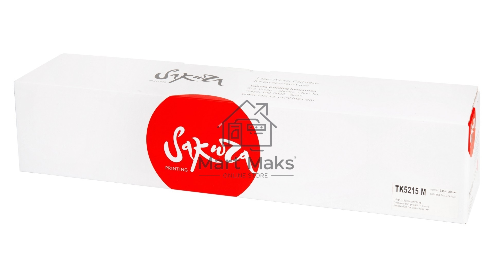Картридж Sakura TK5215M для Kyocera Mita TASKalfa 406ci, пурпурный, 15 000 к.