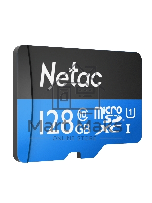 Флеш-Карта NeTac P500 Standard MicroSDXC 128Gb U1/C10 up to 80Mb/s, retail pack card only