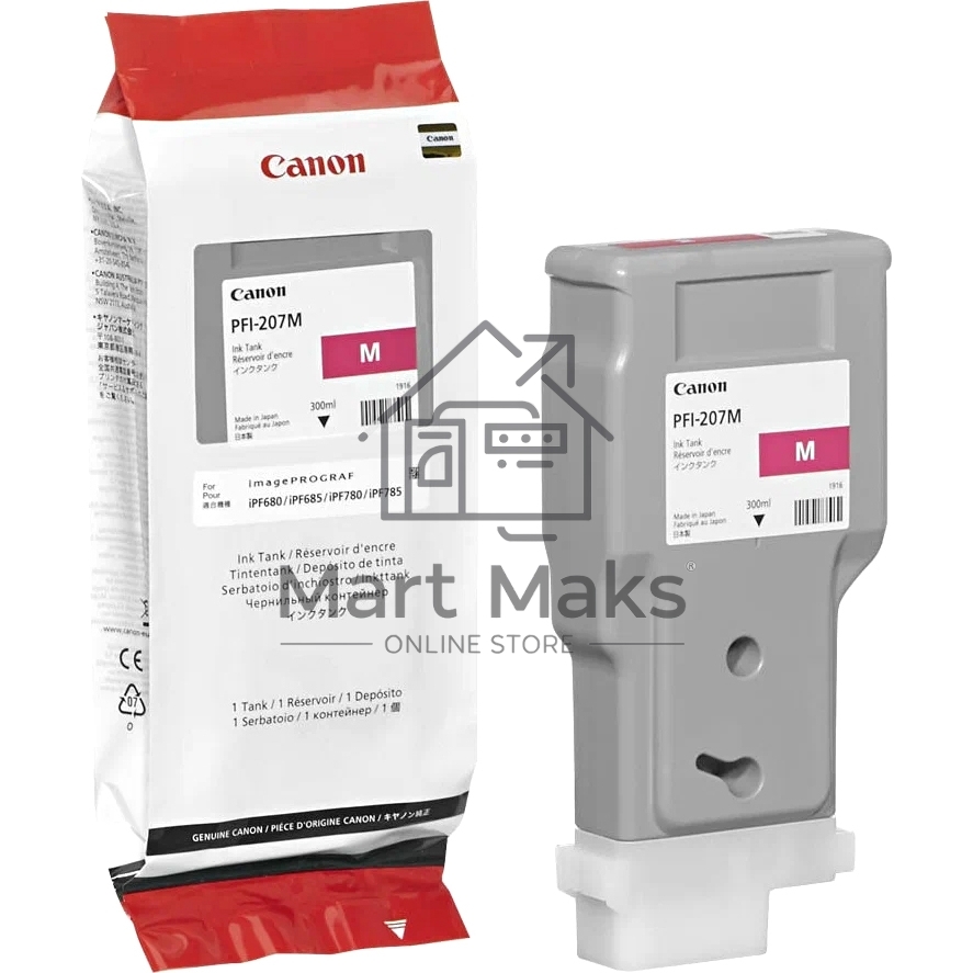 Картридж струйный Canon PFI-207 M пурпурный для для iPF680/685/780/785 300ml (8791B001)