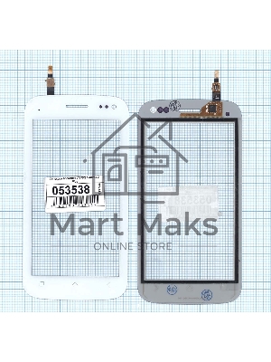 Сенсорное стекло (тачскрин) для Micromax A110Q Canvas 2 Plus белое