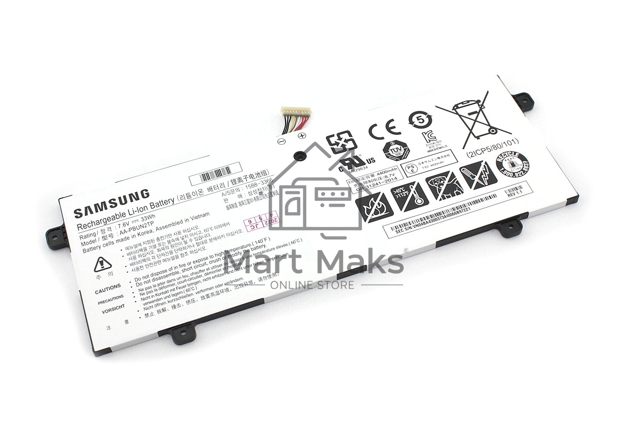 Аккумуляторная батарея для ноутбука Samsung XE500C13 XE501C13 7.6V 33Wh