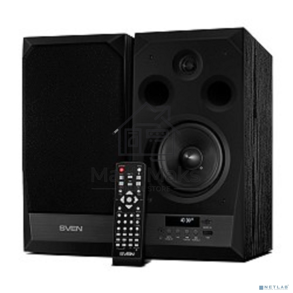 Акустическая система 2.0 SVEN MC-20, черный, мощность 2x45Вт (RMS), FM-тюнер, USB/microSD, дисплей, пульт ДУ, Bluetooth, Optical SVEN MC-20, черный, акустическая система 2.0, мощность 2x45Вт (RMS), FM-тюнер, USB/microSD, дисплей, пульт ДУ, Bluetooth, Opti