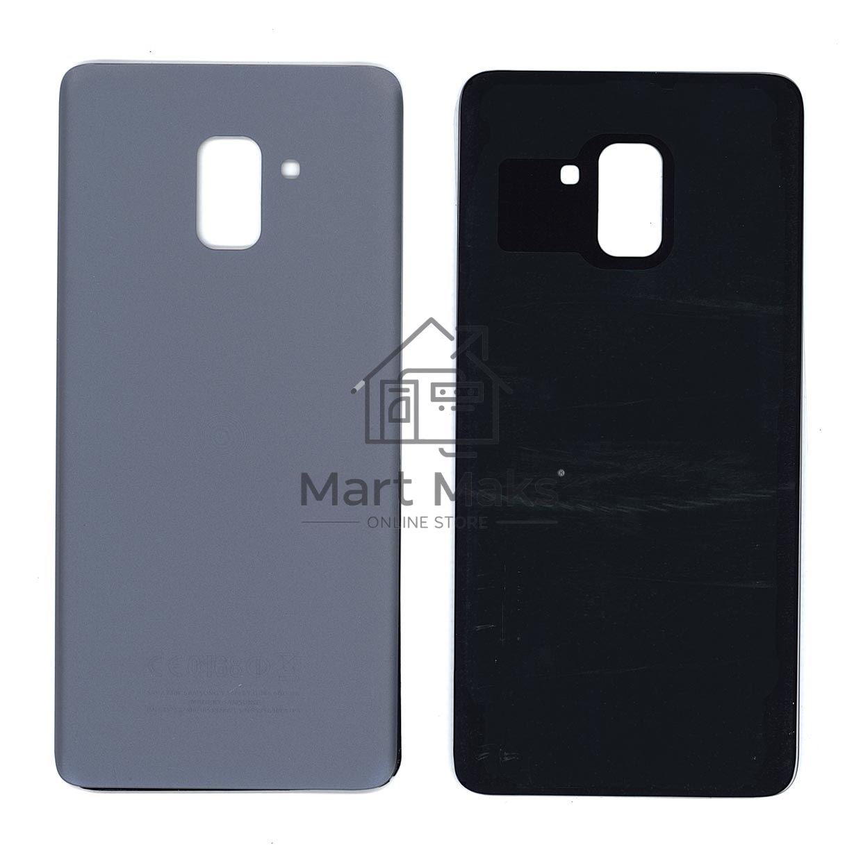 Задняя крышка для Samsung A730F Galaxy A8 Plus (2018) серебристая