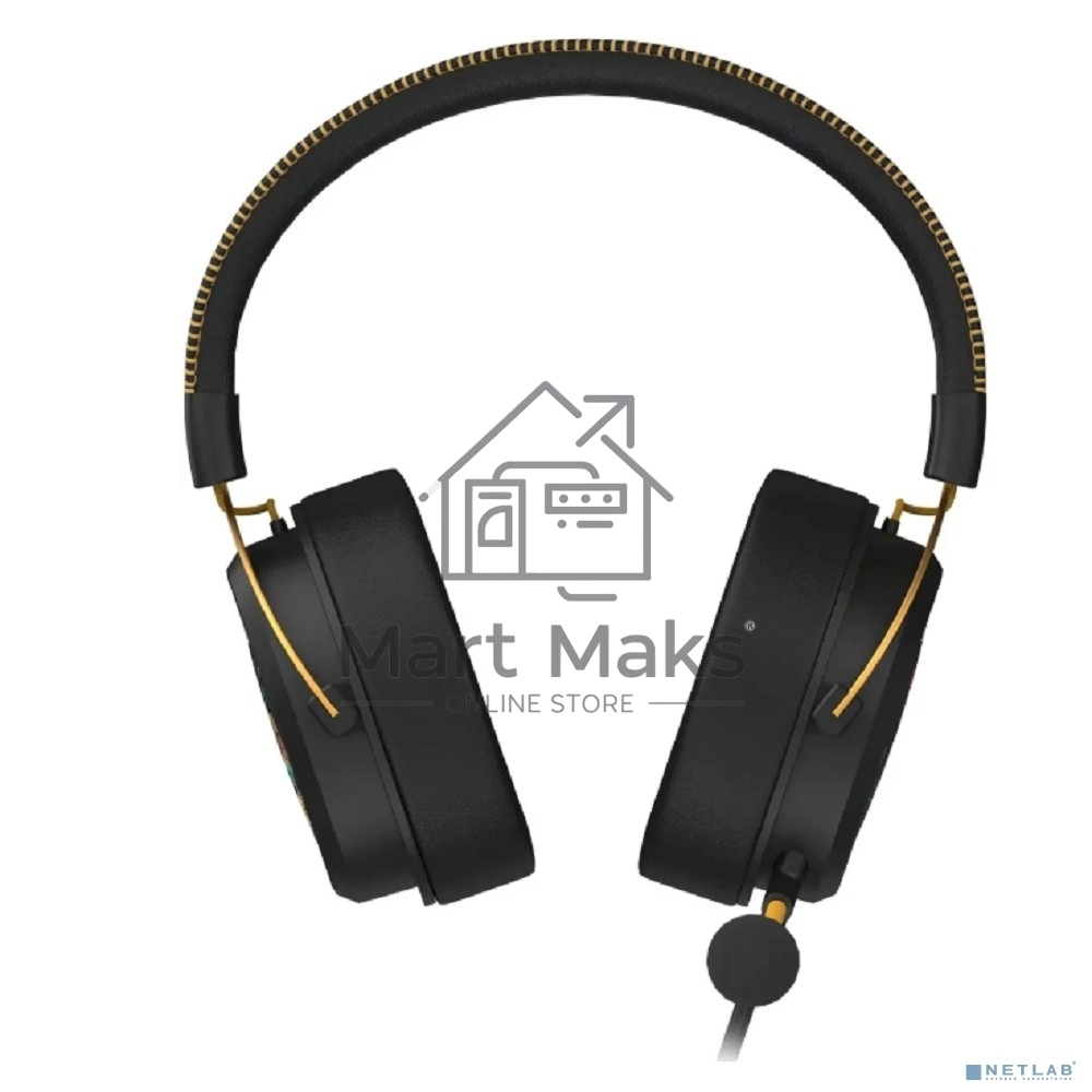 Наушники с микрофоном A4Tech Bloody M595 Renegade черный/рисунок 2.3м мониторные USB оголовье (M595)