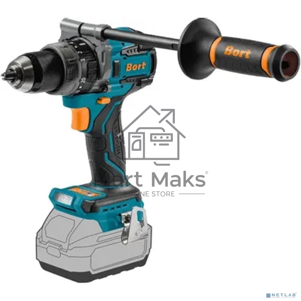 Дрель-шуруповерт Bort BAB-21X, Аккумуляторная, 18В, Без АКБ и ЗУ, Ударная