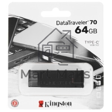 Флешка USB Kingston DataTraveler DT70 (DT70/64Gb), 64Gb, USB Type-C 3.2, R/W 70/45, черный