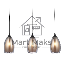 Светильник Ambrella light TR3537/3 BK/SM/FR черный/дымчатый/белый матовый E27/3 max 40W 640*120*820